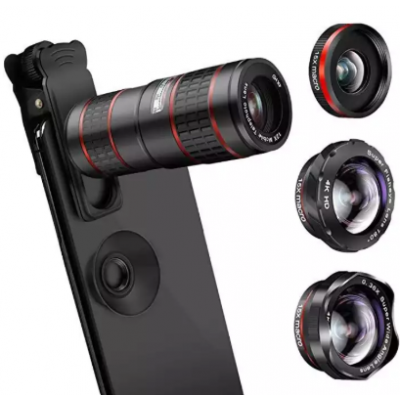8X Universal Zoom Telescope Lens With Case For Smartphones